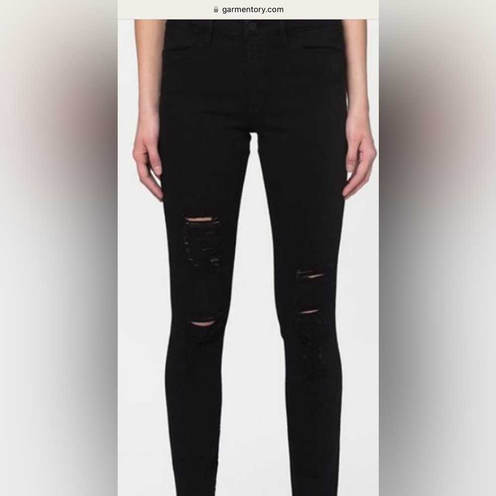 Frame le skinny de Jeanne crop Iord noir size 23